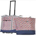 Olympia 2-Piece Rolling Shopper Tote and Cooler Bag